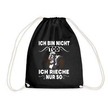 Stinktier Lustige Stinktiere Zootier Geschenk für - Turnbeutel - Schwarz - Vorne