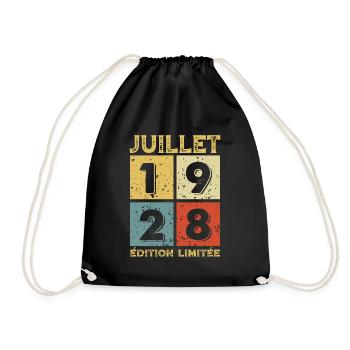 Juillet 1928 Original Idée Cadeau Anniversaire - Sac de sport léger - noir - Devant