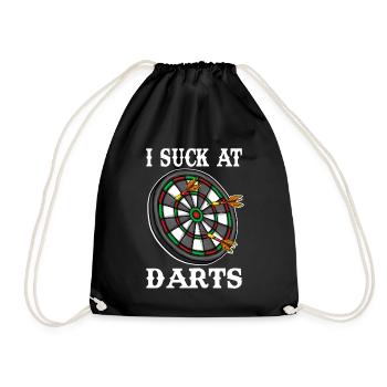 Dart Player Dartboard I Suck At Darts - Turnbeutel - Schwarz - Vorne