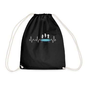 Trampoline Kids Jumping - Drawstring Bag - black - Front