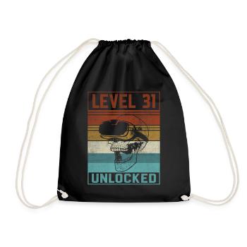 31st Birthday Gamer - Drawstring Bag - black - Front