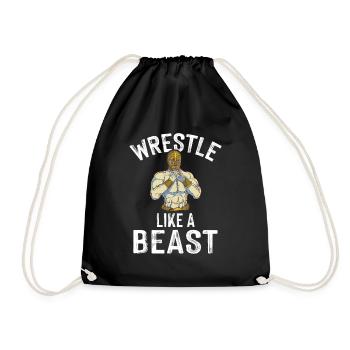 Wrestle Like a Beast Wrestling Arts Martiaux Pro Wrestle - Sac de sport léger - noir - Devant