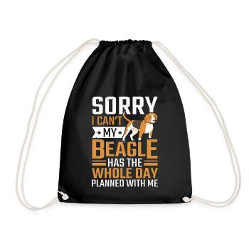 Beagle Hundebesitzer tut mir leid, ich kann meinen Beagle nicht planen - Turnbeutel - Schwarz - Vorne