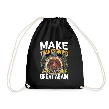 Make Thanksgiving Great Again für Kinder, Männer - Turnbeutel - Schwarz - Vorne
