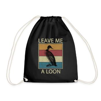 Leave Me A Loon Vintage Vogelbeobachtung Common - Turnbeutel - Schwarz - Vorne