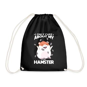 Hamsters Rodents Only Care About My Hamster - Turnbeutel - Schwarz - Vorne