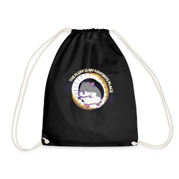Hamster Breeds Hamster Fluff Favorite Place Rodent - Drawstring Bag - black - Front