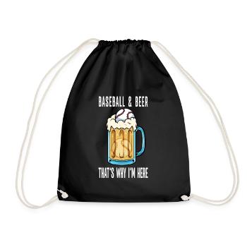 Baseball dans la tasse de bière Baseball & Beer - Sac de sport léger - noir - Devant