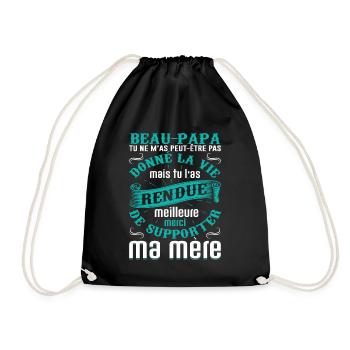 Beau-père Beau Papa Beaupère Beau-papa Amour Bonus - Sac de sport léger - noir - Devant