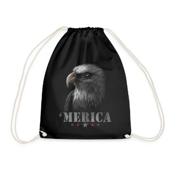 Eagle Patriotic Merica Hommes Femmes 4 juillet USA - Sac de sport léger - noir - Devant