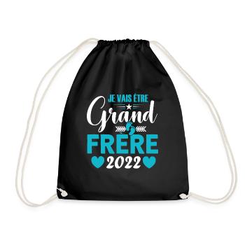 Grand-frère 2022 Idée Cadeau De Grossesse Big Bro - Sac de sport léger - noir - Devant