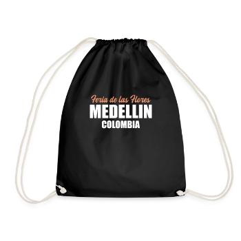 Feria Flores Medellin Flower Festival August - Drawstring Bag - black - Front