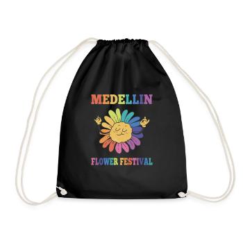 Festival des fleurs de Medellin Tournesol coloré - Sac de sport léger - noir - Devant