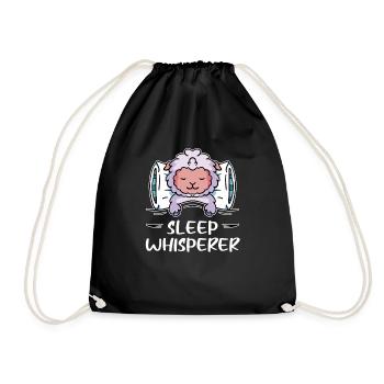 Sleep Whisperer Schlaf Schaaf Wortspiel Farmer - Turnbeutel - Schwarz - Vorne