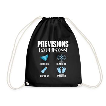 Prévisions Pour 2022 Maman Enceinte Idée Cadeau - Sac de sport léger - noir - Devant