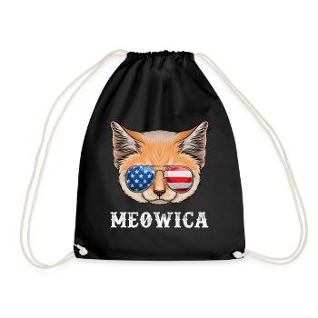 Chat 4 juillet Hommes Femmes Chaton USA Drapeau américain - Sac de sport léger - noir - Devant