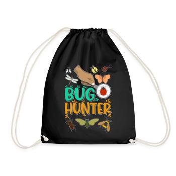 Beetle Hunter Insects Entomologist Biologist - Drawstring Bag - black - Front