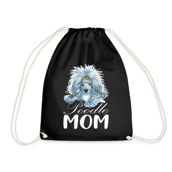 Caniche Maman Chien Amour Caniche - Sac de sport léger - noir - Devant