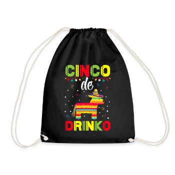 Pinata Cinco De Mayo Party Drink Fiesta - Drawstring Bag - black - Front