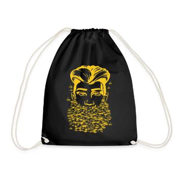 Bienen Imker Schnurrbart Papa Bienen - Turnbeutel - Schwarz - Vorne
