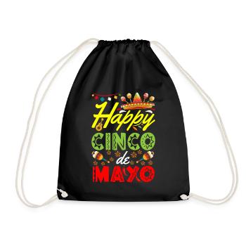 Mexican Fiesta Party Cinco De Mayo - Drawstring Bag - black - Front