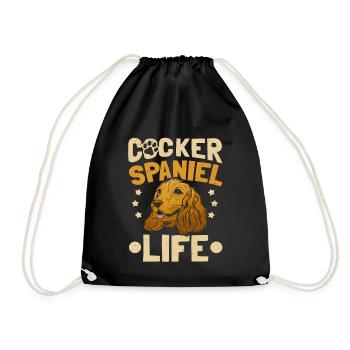 Cocker Spaniel Owner Cocker Spaniel Life - Drawstring Bag - black - Front
