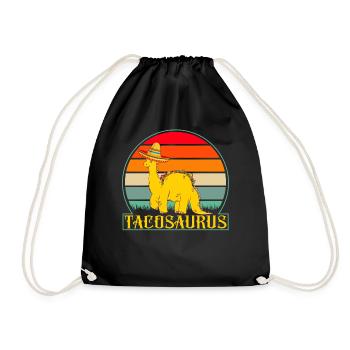 Taco Dinosaur Cinco De Mayo Fiesta - Drawstring Bag - black - Front