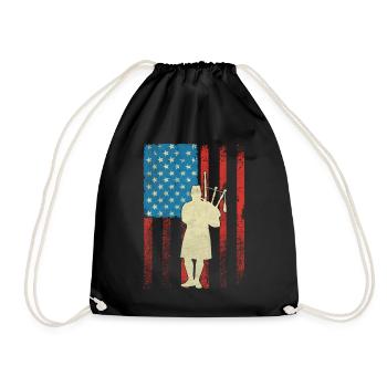 Cornemuse patriotique American Flagg - Sac de sport léger - noir - Devant