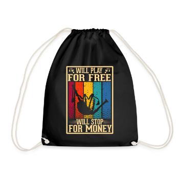 Loud bagpipe musicians bagpipers - Drawstring Bag - black - Front