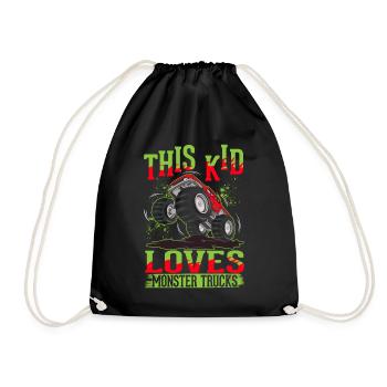 Monster Trucks Filles Garçons Monster Truck - Sac de sport léger - noir - Devant