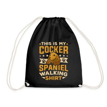 C’est mon cocker épagneul qui marche - Sac de sport léger - noir - Devant