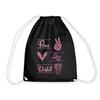 Dentiste Leopard Tooth Peace Dental - Sac de sport léger - noir - Devant