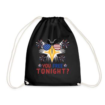 Eagle Independence Day July 4 - Drawstring Bag - black - Front
