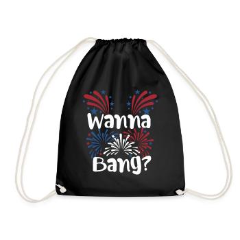 July 4 Humor for Adults Fireworks Joke - Drawstring Bag - black - Front