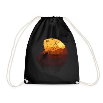 Climbing Mountains Climbers - Drawstring Bag - black - Front
