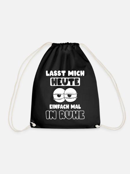 Ruhe genervt Müde Morgenmuffel - Turnbeutel - Schwarz