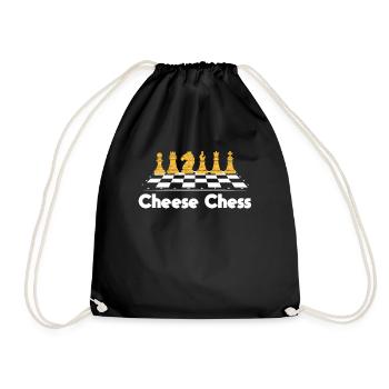 Cheese Chess Chewy Pièces d’échiquier Cadeau - Sac de sport léger - noir - Devant