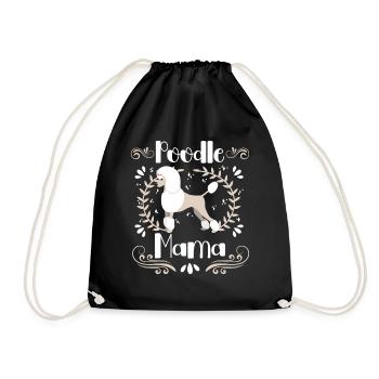 Caniche Mama Chien mignon Caniche standard - Sac de sport léger - noir - Devant