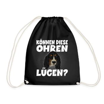 Können Diese Ohren Lügen? für einen Basset Hound - Turnbeutel - Schwarz - Vorne