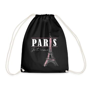 Eiffelturm Frauen Liebe Paris Frankreich - Turnbeutel - Schwarz - Vorne