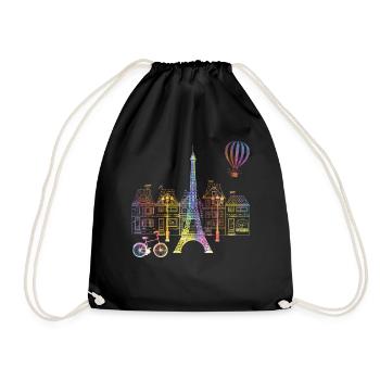 Tour Eiffel Love France Femmes Paris - Sac de sport léger - noir - Devant