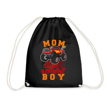 Monster Truck Mom Junge Geburtstag - Turnbeutel - Schwarz - Vorne