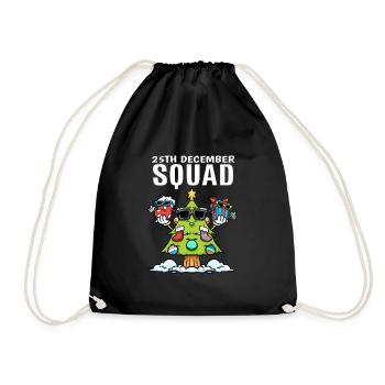 25 décembre Squad Sock Christmas Tree Gift - Sac de sport léger - noir - Devant