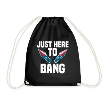 Feux d’artifice Humour Amérique 4 juillet - Sac de sport léger - noir - Devant