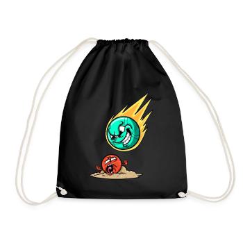 Boccia Set Boccia Player Flying Bocce Boccia - Drawstring Bag - black - Front