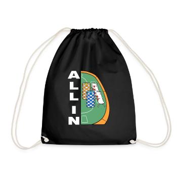 Joueur de poker 7 et 2 cartes de poker All In Poker - Sac de sport léger - noir - Devant