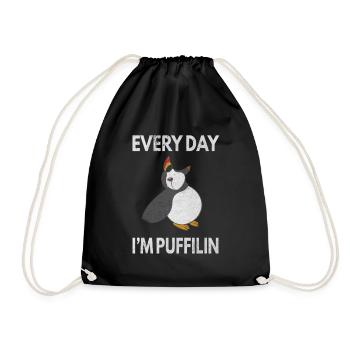 Every Day Puffilin - Puffin Papageientaucher - Turnbeutel - Schwarz - Vorne
