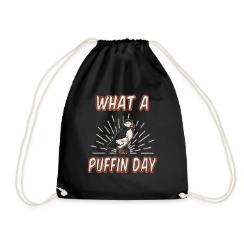 What A Puffin Day Papageitaucher Papageientaucher - Turnbeutel - Schwarz - Vorne