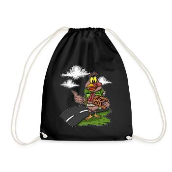 Holiday Thanksgiving No Meat Turkey - Drawstring Bag - black - Front