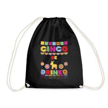 Cinco De Mayo Pinata drinking celebration - Drawstring Bag - black - Front